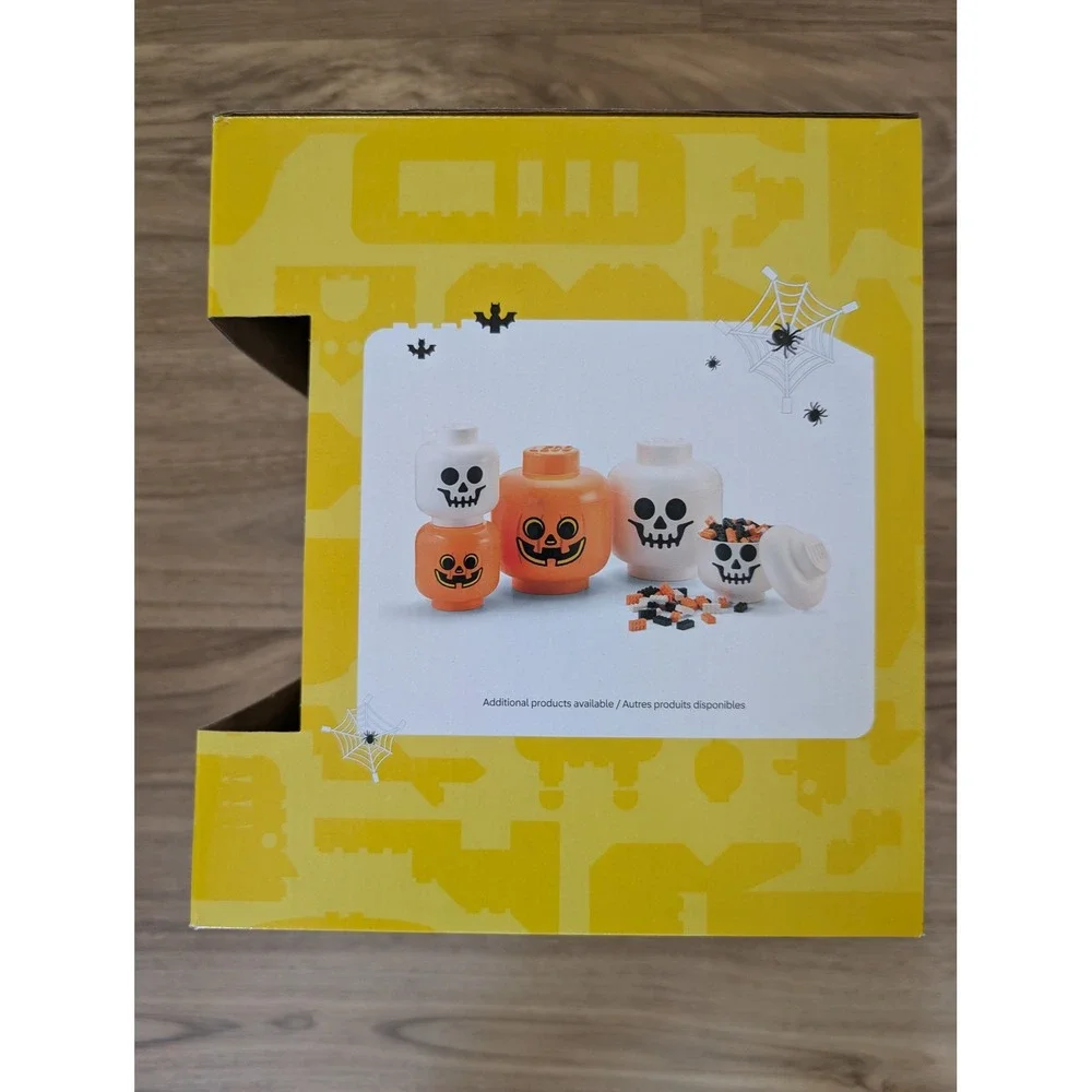 LEGO Storage Head Stackable Large Skeleton Halloween White Skull 4032 New